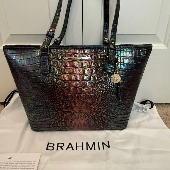 Brahmin Medium Asher Black Pearl Ombre Melbourne - Picture 1 of 5